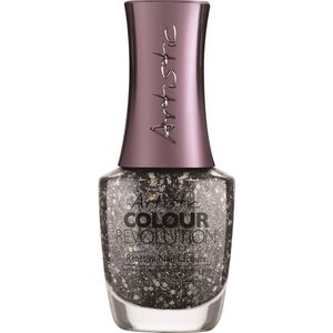 Artistic Nail Design Colour Revolution 'Secrets' (Zwart Multi Glitter)