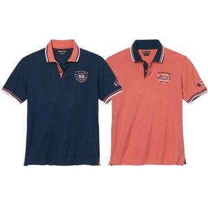 ATLAS FOR MEN - Set van 2 Polos Piqués Sportmen - Heren - Verkrijgbaar in grote maten - L