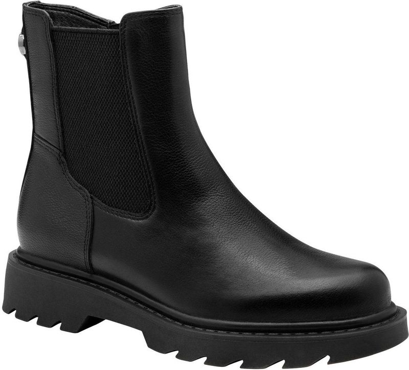 Tamaris - Chelsea Boots - Zwart - Met Rits - Plateauzool - Blokhak 4,5 cm