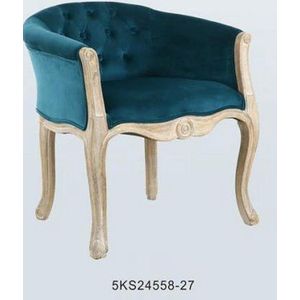 Nachtkastje - bed header linen rubberwood 160x6x120 turquoise - turquoise