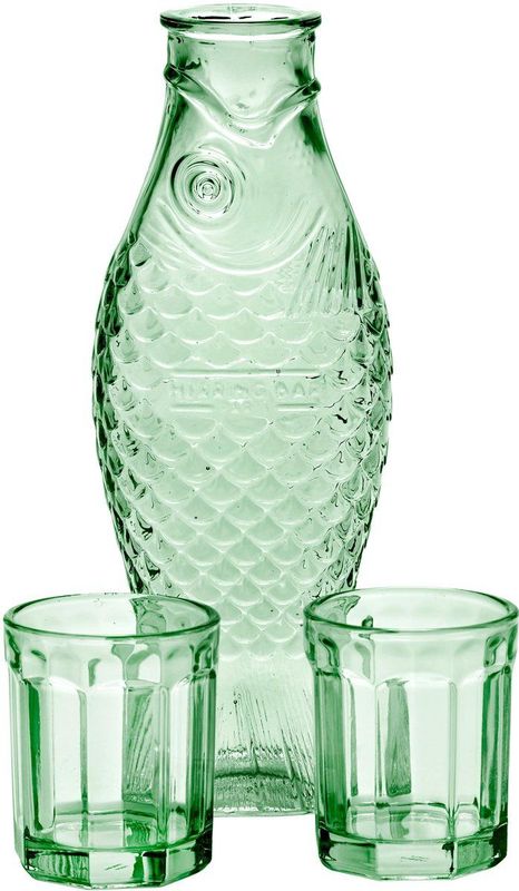 Serax Fish & Fish By Paola Navone Karaf En Glazen Set Green