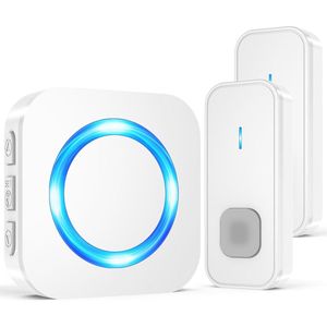 Draadloze Waterdichte Deurbelset met 400m Bereik en 55 Melodieën