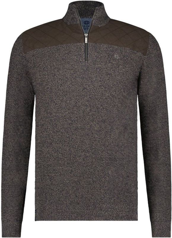 Fellows United Pullover Half Zip Rough Twill Brown (32.1115 - 140)