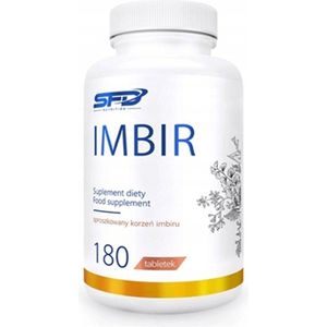 SFD | Imbir Gember 300 mg – 180 tabletten | Natuurlijk Supplement voor Spijsvertering, Energie & Welzijn | 180 tabletten