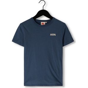 AO76 Mat T-shirt Sunset Polo's & T-shirts Jongens - Polo shirt - Blauw - Maat 104