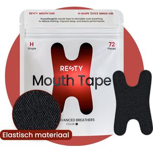 Resty - Advanced H-Shape - Anti-Snurk Sleeptape - 72 Stuks - Hypoallergeen - Zweetbestendig