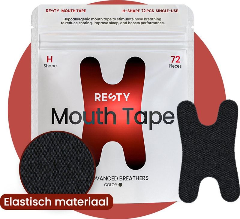 Resty - Advanced H-Shape - Anti-Snurk Sleeptape - 72 Stuks - Hypoallergeen - Zweetbestendig