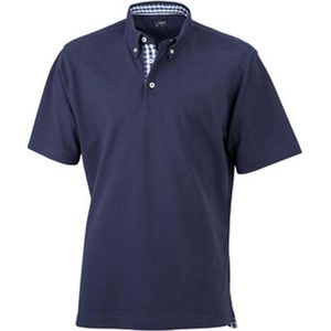 James and Nicholson Herenpolo (Marine / Wit)