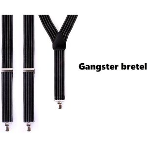 Bretel Gangster / Maffia 3.5 cm breed - Carnaval thema feest party fun festival maffia
