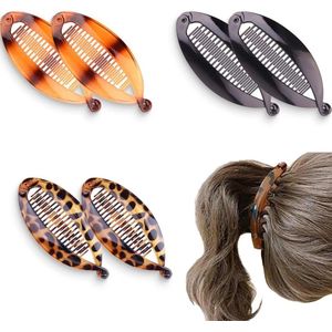 6 stuks visstaart haarspelden - Hars kam voor paardenstaart haarstyling-accessoires voor vrouwen en meisjes