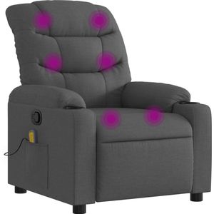 vidaXL - Massagestoel - Donkergrijs - Handmatige Relaxfunctie - Vibratiefunctie
