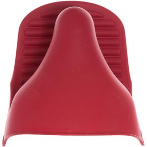 Siliconen ovenwant/ovenhandschoen rood 9 x 12,5 cm - Pannenlap - Keukenhandschoen