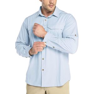Ademend Herenhemd met Lange Mouwen - Sneldrogend Sportshirt voor Lente en Zomer
