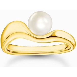 Thomas Sabo - TR2485-430-14 - Ring - Geel Goud Verguld - Gerecycled Zilver - Wit