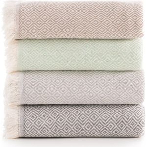 Azomor - Katoenen Sprei - Ruitpatroon - Voor Bed of Bank - Gemaakt van 100% Gerecycled Katoen