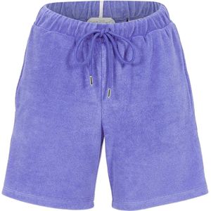 Badstoffen korte pyjamabroek blauw - Blauw - Maat - 38