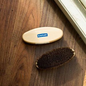 Ovale borstel - paardenhaar - grijs/bruin - 1 stuk