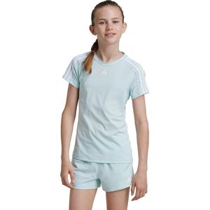 adidas Sportswear Train Essentials AEROREADY 3-Stripes Slim-Fit Training T-shirt - Kinderen - Turquoise- 140