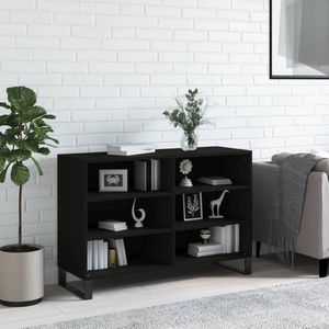 The Living Store Dressoir X-s - Buffetkast 103.5 x 35 x 70 cm - Duurzaam bewerkt hout - Zwarte kleur