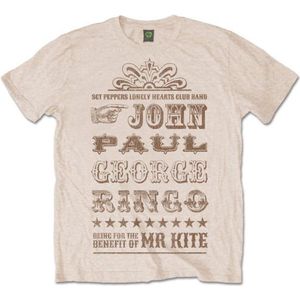 The Beatles - Mr Kite Heren T-shirt - XXL - Creme