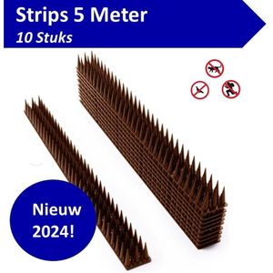 V&F® PREMIUM Antiklimstrips - 5 meter - Bruin - Flexibel - Duivenpinnen - Vogelpinnen - Anti Katten In Tuin - Anti Klim Strip – Kattenverjager – Kattenschrik - Vogelschroot - Duivenverjager - Vogelverjager - Vogelwering - Duivenwering – Balkon