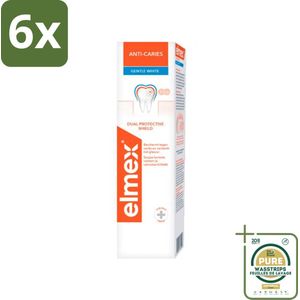 Elmex Tandpasta Anti-Cariës Gentle White 75 ml - Voordeelverpakking - 6 stuks - Whitening - Elmex
