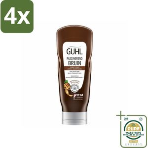 Guhl - Conditioner - Colorshine Bruin - 200 ml - Voordeelverpakking - 4 stuks - Kleurversterkende conditioner - Walnootextract