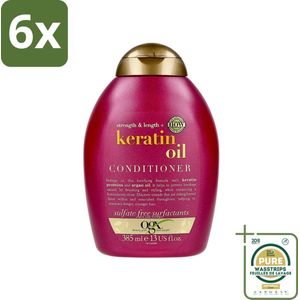 OGX - Anti-Breakage Keratin Oil - Conditioner - Verstevigend - Voor Ieder Haartype - 385 ml - Voordeelverpakking - 6 stuks - Keratine conditioner - Arganolie conditioner