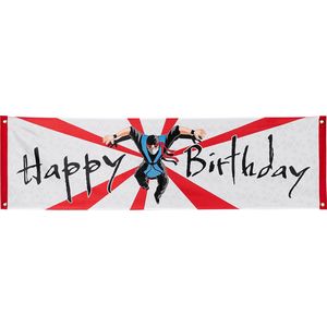 Boland - Polyester banner Ninja 'Happy Birthday' - Superhelden - Superhelden