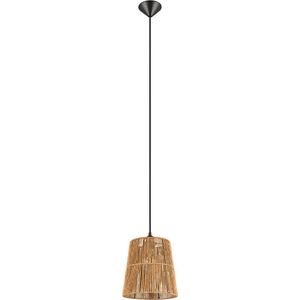 LED Hanglamp - Hangverlichting - Trion Holz - E27 Fitting - 1-lichts - Rond - Bruin - Papier