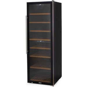 HCB® - Professionele luxe Wijnkoelkast met 2 zones - 180 flessen - Wijnklimaatkast met houten lades - Vrijstaand wijn koelkast - Klimaatkast - Wijnkast - Wijnfrigo koeler - 89 kg - Frigo - 6822