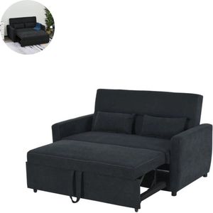 Slaapbank - Uitklapbaar - Slaapstoel - Logeerbed - Zetelbed - Slaapfauteuil - Vouwbed - 2 persoons - Zeer comfortabel - Donkergrijs