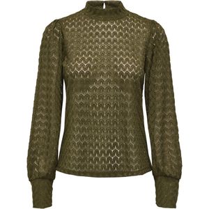 Jacqueline de Yong - Jdyavery Lace Top - T-shirt - Dark Olive - Dames
