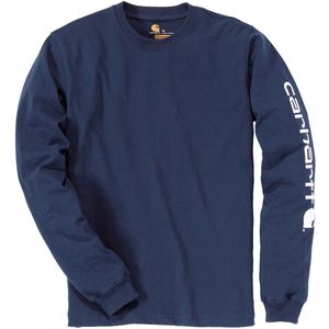 Carhartt T-Shirt Logo Long Sleeve T-Shirt Navy