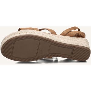 Omoda - Trendy Cognac Suède Espadrilles - Dames