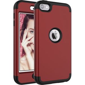 Peachy Armor Schokbestendig Silicone Polycarbonaat iPod Touch 5 6 7 hoesje - Rood