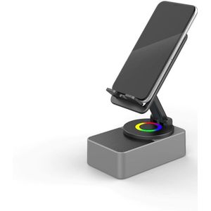 Gsedaox- Bluetooth 5.3 Speaker- Telefoonhouder- Draagbare Draadloos Speaker- Mini Party Speaker -Muziekbox-Grijs