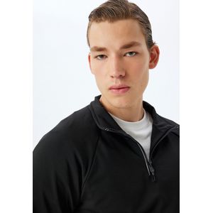 Rechte kraag Rits gedetailleerd Sweatshirt