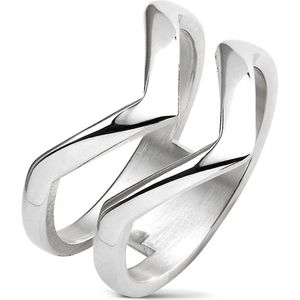 Ringen Dames - Ring Dames - Dames Ring - Dames Ring - Vrouwen Ring - Zilverkleurig - Zilveren Ring Dames - Ring Dames Zilver - Vrouwen Ring - Wing