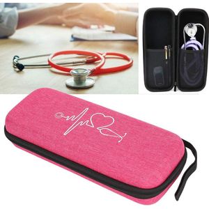 Stethoscoop Draagtas Organizer Harde Opbergdoos Case - GC-0360 Auscultatie Tas - 7 Kleuren Rose Rood