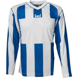 KWD Sportshirt Napels lange mouw - Blauw/wit - Maat XL