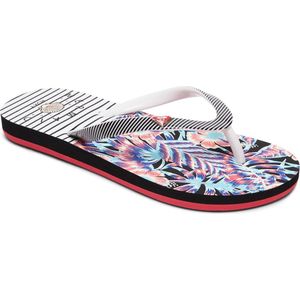 Roxy Kids Slippers Rg Pebbles Vi - White/Black/Flower - 13