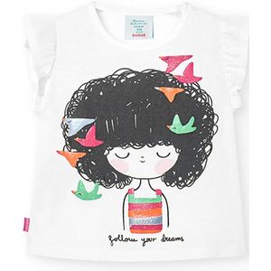 Boboli 218124 Mouwloos T-shirt Wit 9 Months Meisjes