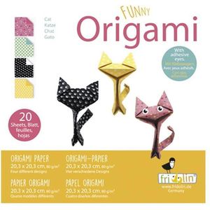Fridolin Origami Katjes Vouwen 20 X 20 Cm 20 Stuks Multicolor