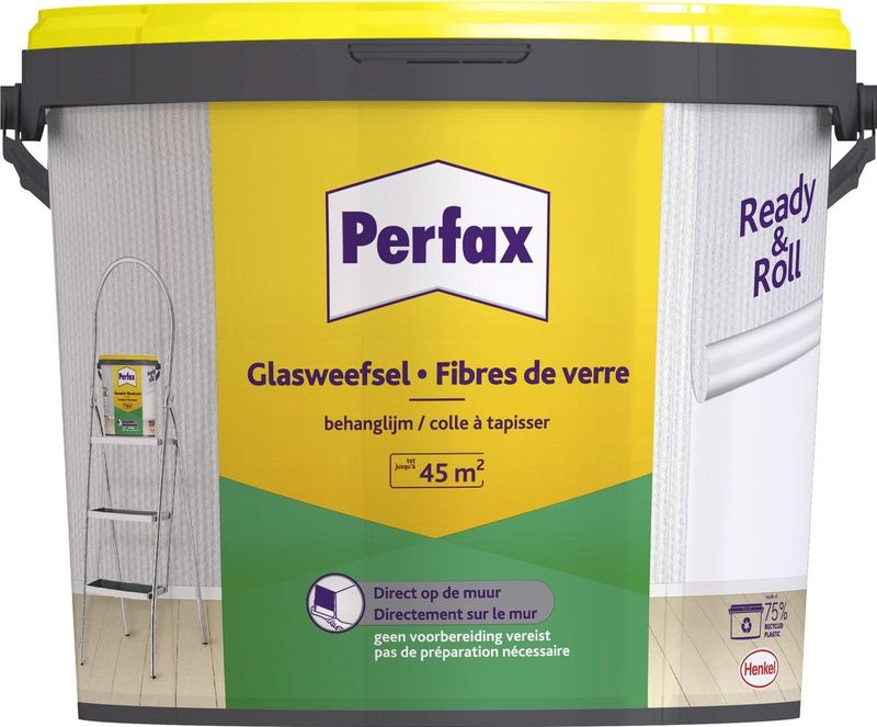 Perfax - Ready & Roll - Glasweefselbehang - Scheurbestendig - Overschilderbaar
