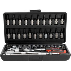 Cimco dopsleutelset in kunststof koffer 45-delig (113106)