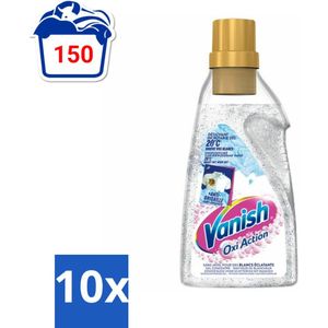 Vanish Oxi Action - Vlekkenverwijderaar Gel - Zonder Bleek - Witte Was - 15 Wasbeurten - Bulkverpakking - 10 stuks