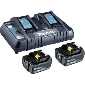 Makita BL 1850B + DC18RD 199482-2 Accu en acculader voor gereedschap 18 V 5 Ah Li-ion