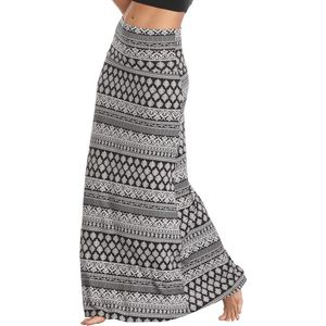 Lange Boho Rok Dames - Zomer Maxi Jurk met Hoge Taille en Rekbare Tailleband