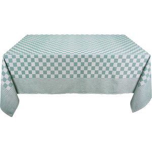 Treb Horecalinnen Tafelkleed Groen en Wit Geblokt 140x200cm - Treb WS